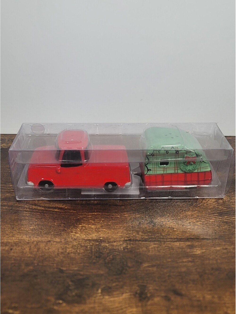 Christmas Themed Truck And Camper Salt And Pepper Shakers